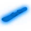 Blue Neon Snowboard